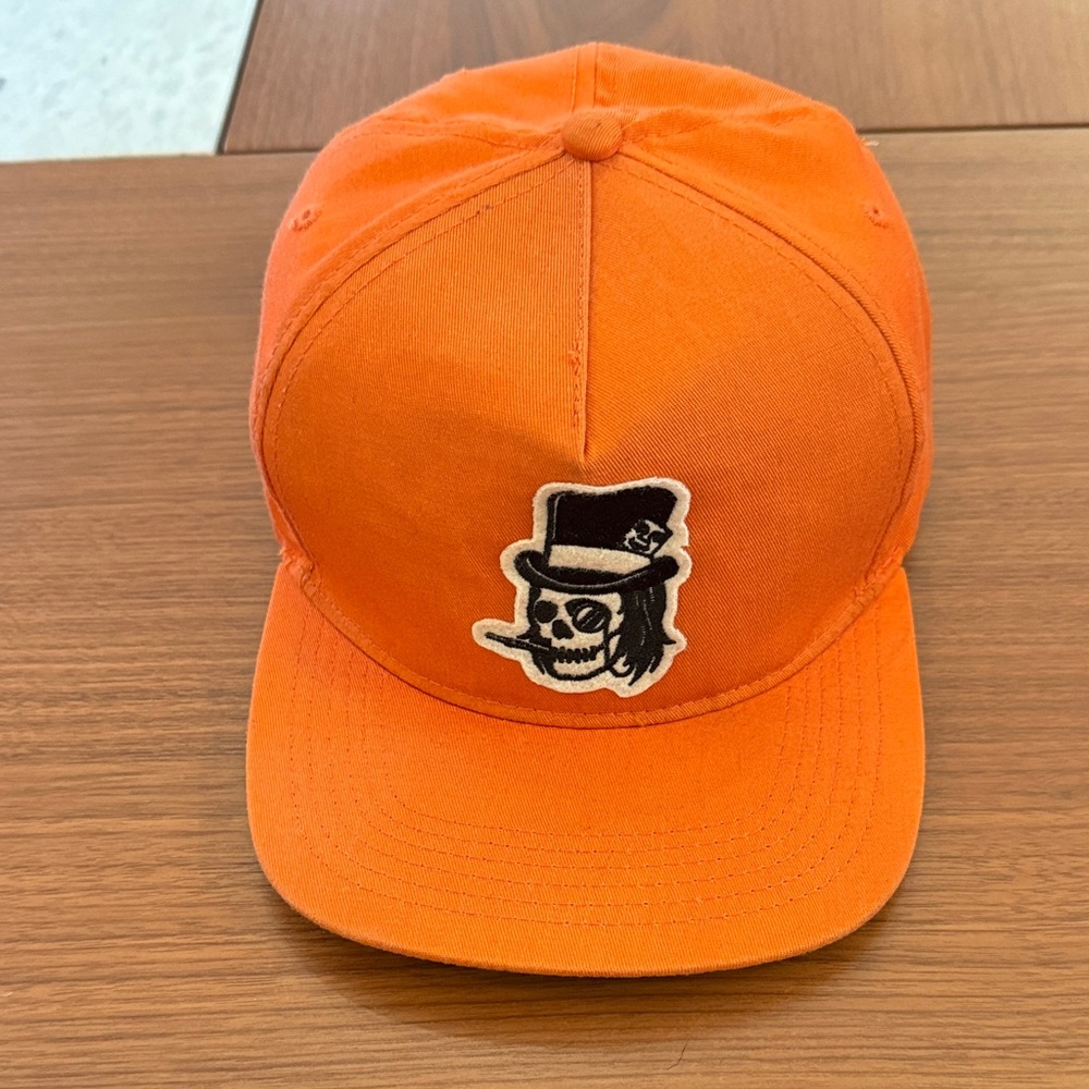 Obey Bright Orange Snapback with Skull patch